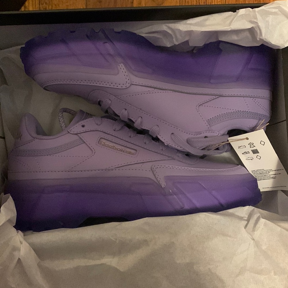 Cardi B x Reebok Club C Sneakers Women’s size 7 Purple